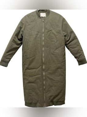 OAK + FORT Olive Green Bomber Jacket - Size US XS